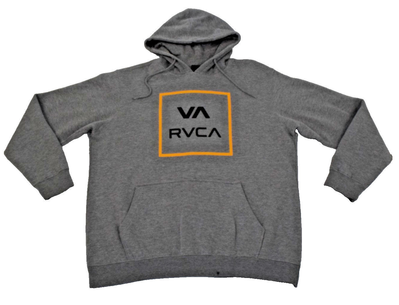 Sweatshirt RVCA Size XL Athletic Gray Large Front Logo Classic Hoodie-image