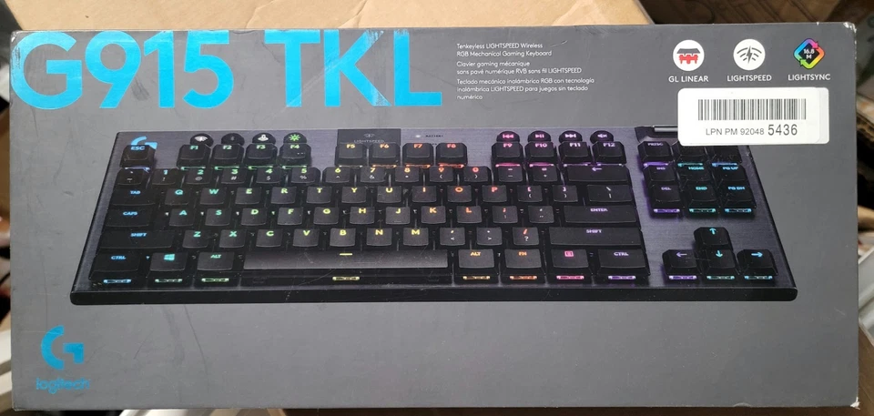 Teclado inalámbrico Logitech G915 TKL lineal (920009512) Foto 2 de 4