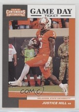 2019 Panini Contenders Draft Picks Game Day Ticket Justice Hill #12 0rb