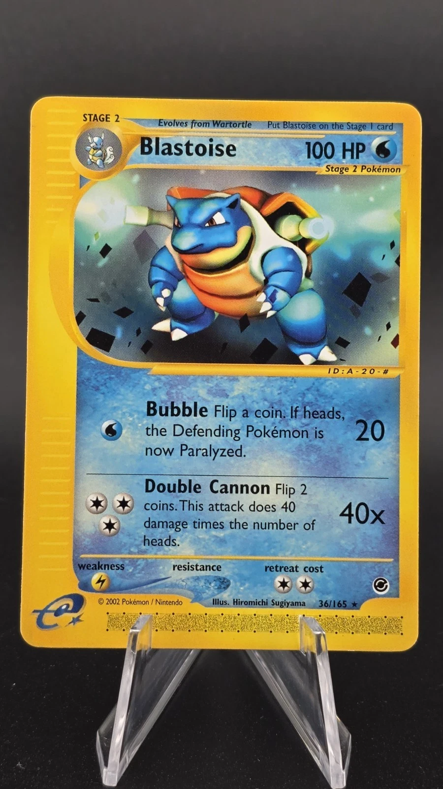 Pokémon TCG Blastoise 36/165 Expedition Base Set Non Holo Rare WOTC VTG 2002