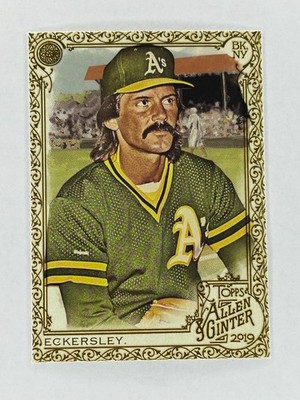 2019 Topps Allen and Ginter Gold Border #48 Dennis Eckersley Oakland Hot Box