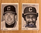1979 Jeff Torborg And Victor Cruz 3.5”x5.5” Pictures Cleveland Indians - AUTO — photo 1
