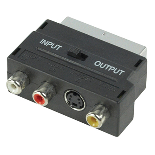 Thumbnail - Scartadapter, Universal, Scart, 3 X Cinch, 1 X Svhs, Umschaltbar,
