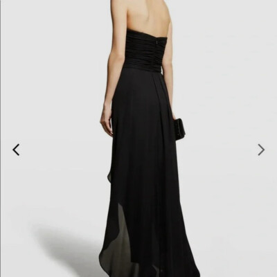 nicole miller black strapless dress $395 Women's V-Neck Size 10 TROUSER WAIST SIZE:34 INCH WAIST | REGULAR LENGTH KAREN MILLEN ❤️ Rare Optional straps allow you shirts