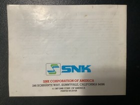 Ikari Warriors 1 NES Nintendo Instruction Manual Only