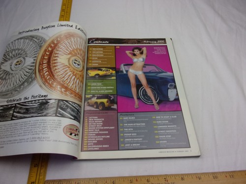 LowRider magazine vintage car shows hispanic culture rims chrome girls 2/2002 - Picture 3 of 8