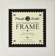 MILL HILL FRAME 6 x 6 Fits Button & Bead Cross Stitch Kits ANTIQUE WHITE