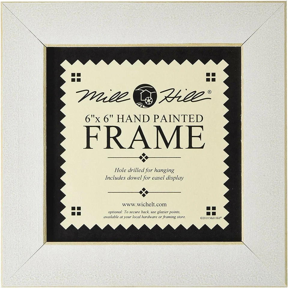 MILL HILL FRAME 6 x 6 Fits Button & Bead Cross Stitch Kits ANTIQUE WHITE