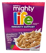 Quaker Mighty Life Strawberry Blueberry Bliss Cereal 13 oz
