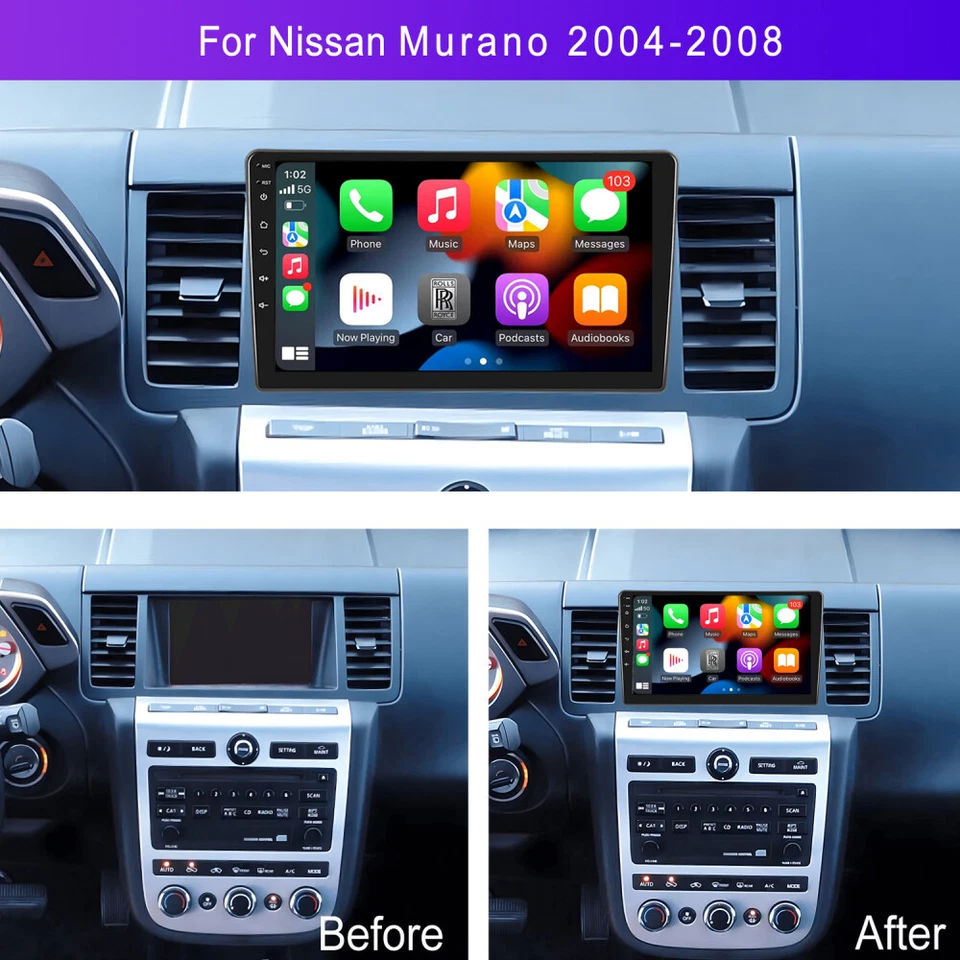Radio estéreo para automóvil para Nissan Murano 2004-2008 Android 15 2+64 GB navegación Carplay Foto 4 de 4