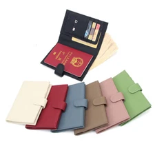 Genuine Leather Passport Holder Wallet Blocking Cover Protector For Men Women