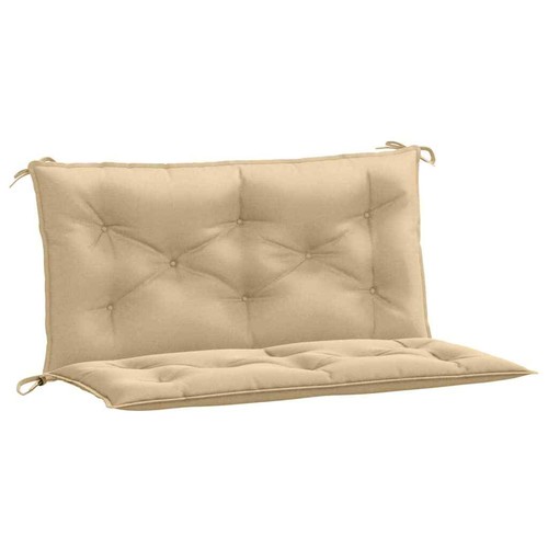 Bankauflage Bankkissen Bankpolster 2 Stk. Melange Beige 100cm Stoff vidaXL - Bild 2 von 10