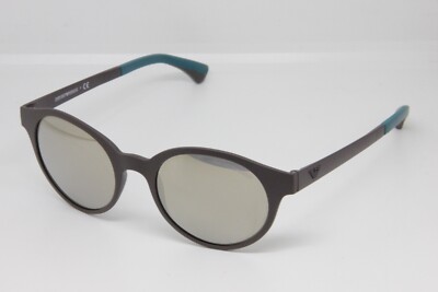 EMPORIO ARMANI EA 4045 5342/5A 51 mattbraun mit goldenen Iridiumgläsern Herren Sonnenbrille