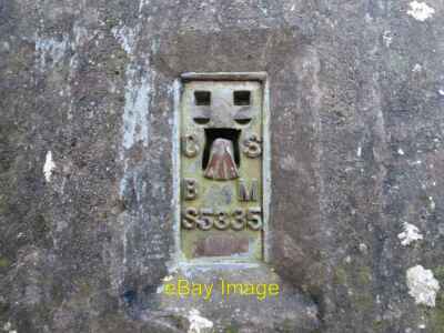Foto 6x4 Flush Bracket Benchmark, Warton Crag Carnforth Detail der fl c2022