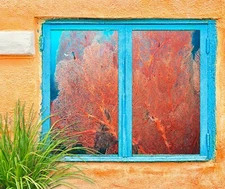 3D Orange Coral O2057 Window Film Print Sticker Cling Stained Glass UV Block Fa
