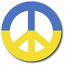Magnet Me Up Peace For Ukraine 5" Round Magnet Heavy Duty for Car Truck SUV Wate