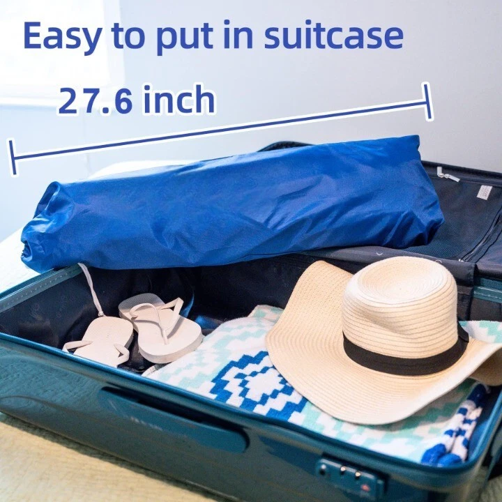 Sombrilla de playa plegable de 6,5 pies con anclaje de arena, inclinación y ventilación a prueba de viento para viajes Foto 2 de 4