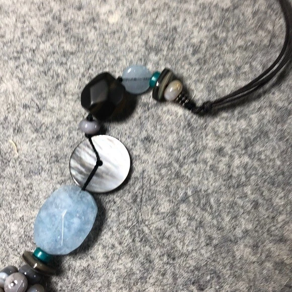 Silpada акварели синий серебро кварцит агат ожерелье N2228  - Изображение 3 из 4