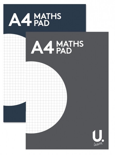 A4 Maths Pad Squared Graph Paper 70 Pages Exercise Book Assorted Designs - Image 7