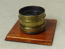 Taylor- Hobson COOKE Series III 6 1/2 x 4 3/4 7.5 Brass Lens. + wooden plate 