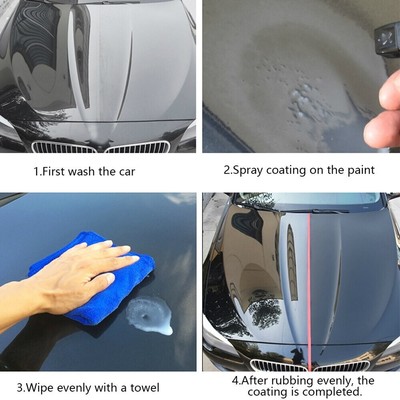 Spray Polissage Voiture Hydrophobe - Revêtement Céramique Rapide 120ml - Protection Longue Durée