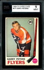 1969-70 OPC O PEE CHEE Hockey #171 GARRY PETERS KSA 9 MINT PHILADELPHIA FLYERS