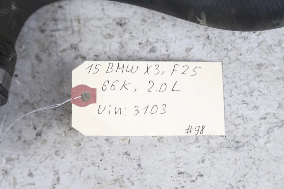 Manguera de refrigerante radiador BMW X3 X4 F25 F26 13-18 OEM 7639213 Foto 4 de 4