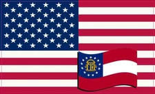 5×3 America and Georgia Flag Magnet Vinyl Patriotic Decal Vehicle Flags Magnets