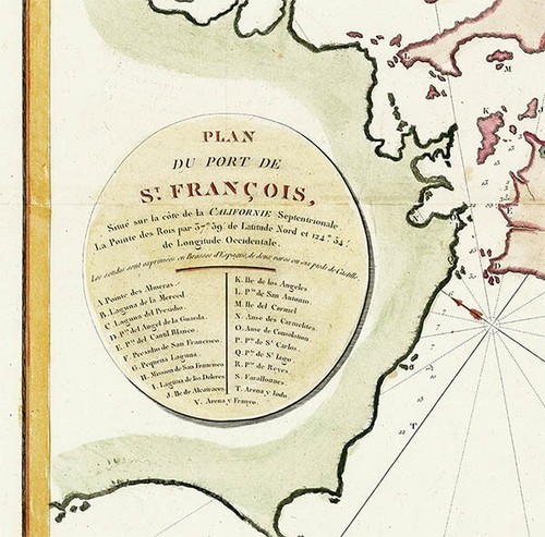 Erste Karte der Bucht von San Francisco 1797 Wandbild Poster Druck Wohndeko Kunstwerk - Bild 9 von 15