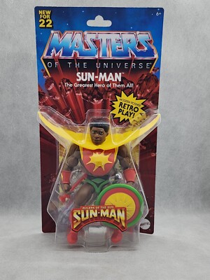 Masters of the Universe Sun-Man 6'' Action Figure by Mattel New 