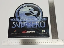 Mortal Kombat Mythologies Sub-Zero 1997 PS1 N64 Cardboard Store Promo Display 