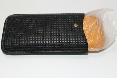 Black and Yellow Leather Cigar Case NIB