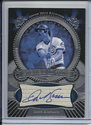 2004 UPPER DECK ETCHINGS DAVE KINGMAN AUTO SIGNED #ET-DK #D/250 CHICAGO CUBS