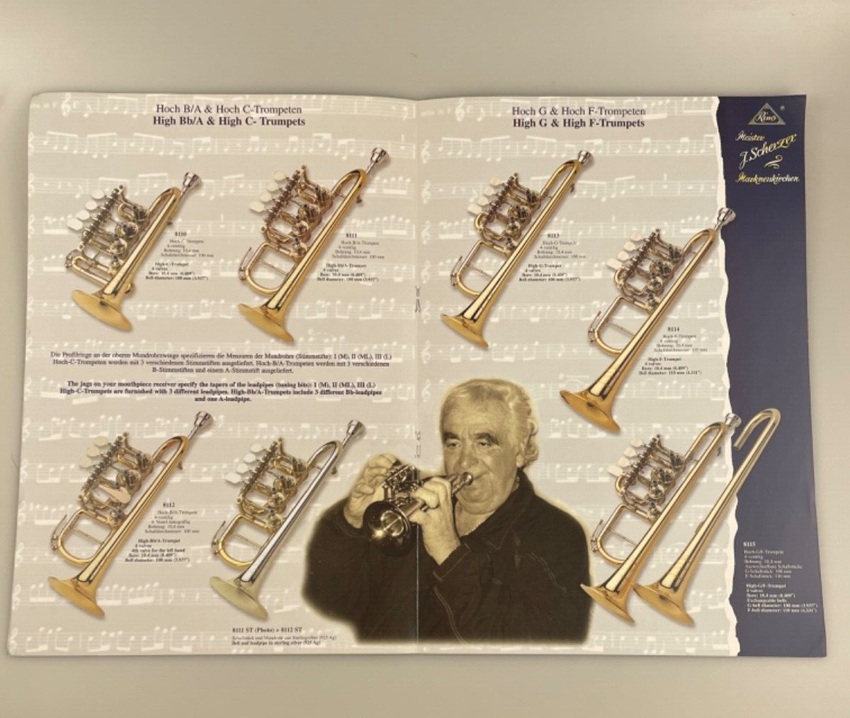 Vintage Scherzer Trumpet Ad Brochure Catalog Piccolo | eBay