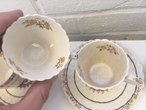 Vintage Copeland Spode Buttercup Pattern Set 16 Demitasse Cups & Saucers - Picture 7 of 12