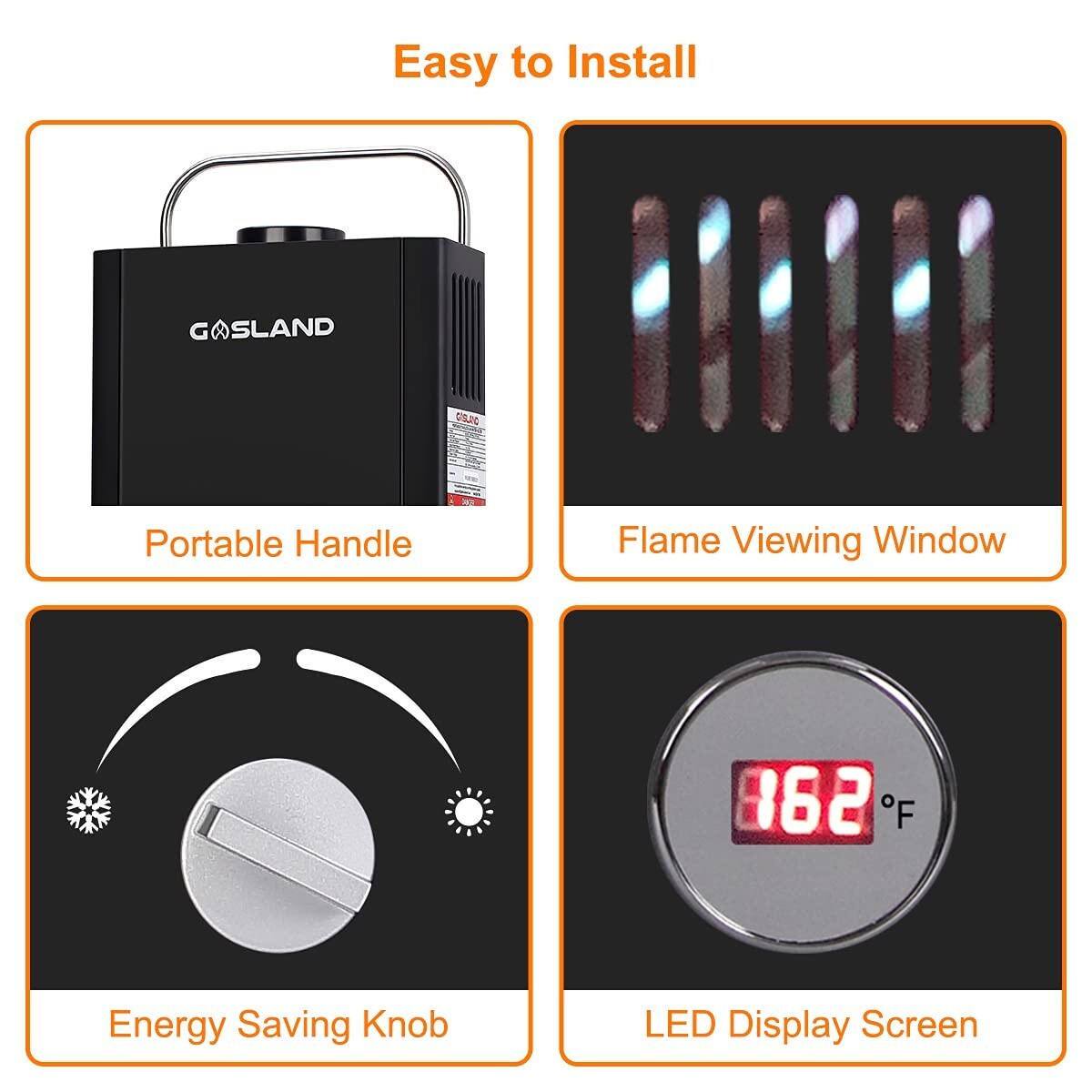 Tankless Water Heater, GASLAND Outdoors BE158B 1.58GPM 6L Portable Gas  Water Hea | eBay