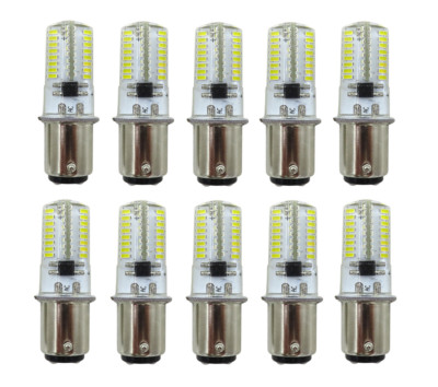 10pcs BA15D LED Bulb Lamp Fit Singer 221/301A/401A White Equivalent 30W 110V #H