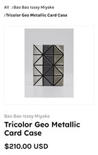 Authentic ISSEY MIYAKE BAO BAO card case metallic tri- color nwot, 230 Value