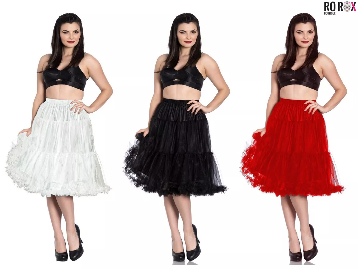 Hell Bunny Polly Petticoat Tulle Swing Flare Skirt 50 s Rockabilly