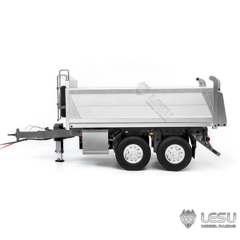 LESU 1/14 RC 2-Axle Metal Hydraulic Self-dumping Full Trailer Model Cylinder - Image 3 of 4