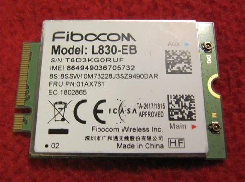 Fibocom L830-EB 4G LTE-Modul FRU 01AX761 für Lenovo Thinkpad T580 570 T470 X370
