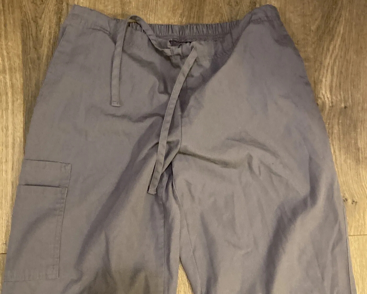 SB Scrubs S Petite Pants Casual Work Uniform Drawstring Stretch Waist Adult Gray