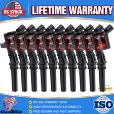 10 Pack Ignition Coils DG508 For Ford F150 F250 F350 E350 4.6L 5.4L V8 6.8L V10