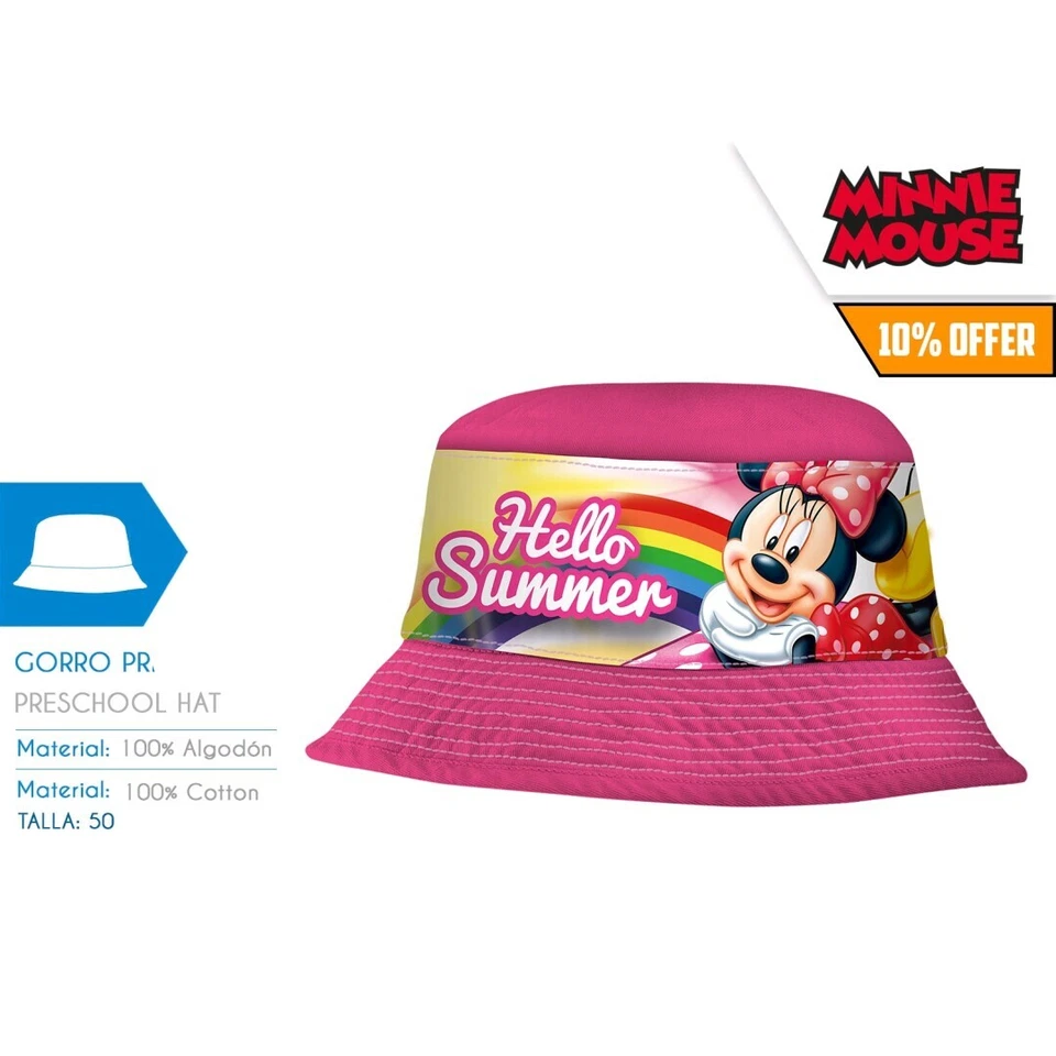 Kids Bucket Bush Hat,Summer Sun Protect Fisherman Hat,Beach Festival Cotton Cap - Image 2 of 2