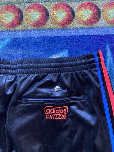 NWT Adidas Chile 62 Shiny Wet Look Red White Blue Men’s Track Pants Sz XL RunDMC - Picture 5 of 5