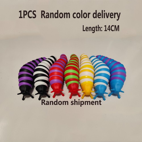 3D Slug Fidget Toy Colorful Slug Snail Toy Articulated Flexible All Ages Relief - Photo 22/32