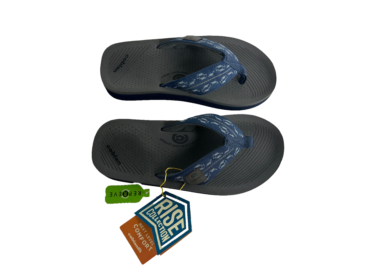 Cobian Mens Camino Rise Blue Flip flops size 8 NWT Summer travel comfort Cobian Camino Rise Sandal Collection Comfort Blue Grey  main image 2