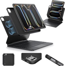 ESR iPad Pro 13 Keyboard Case M5 M4 2025 2024 Magnetic Stand Trackpad Black