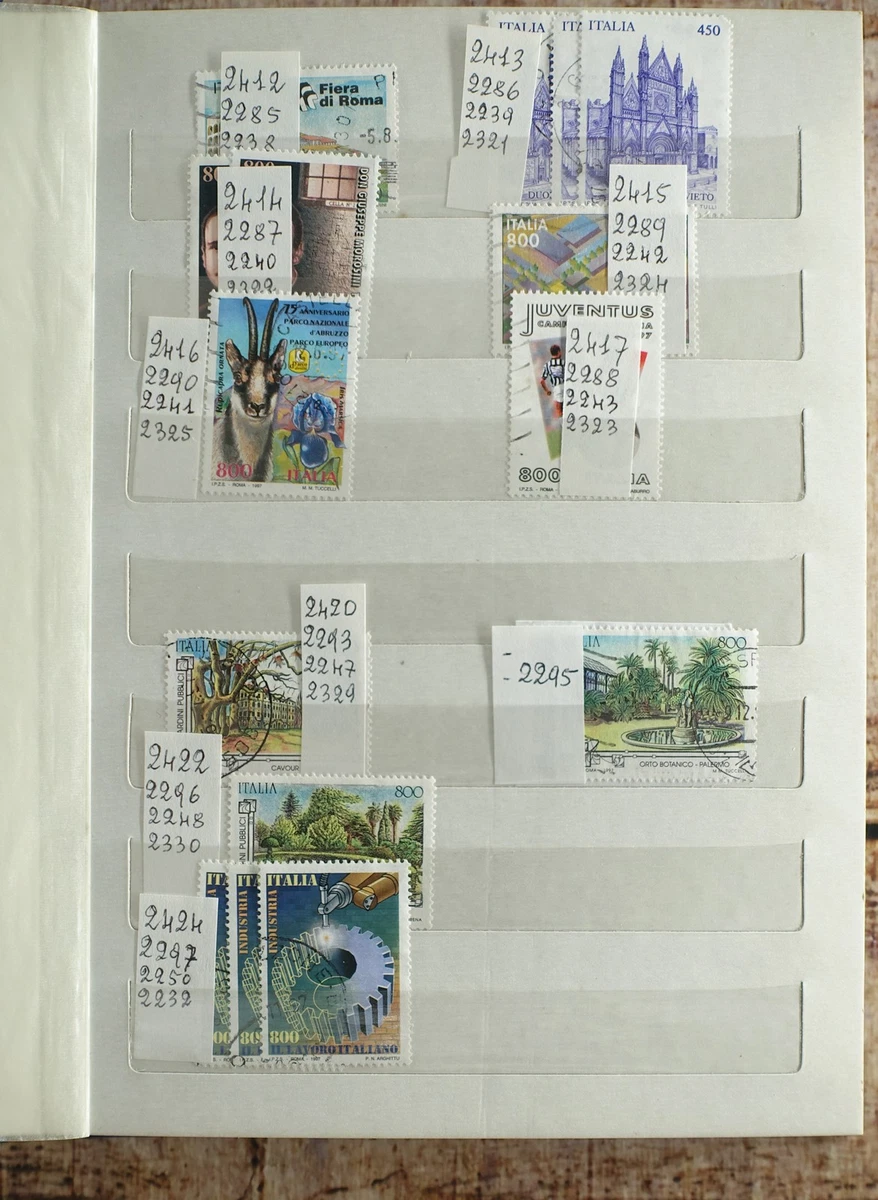 Italien 1997–1999 Briefmarkensammlung mit Mehrfachstücken im Album #0051