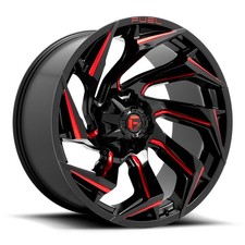 17x9 Fuel D755 Reaction 5x114.35x5 1 Black Red Wheels Rims Set4 78.1